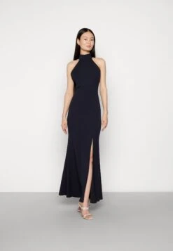 Wal G Halter Neck Maxi Dress - Galajurk - Navy Blue