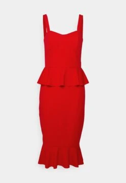 Jace Peplum Dress - Jerseyjurk - Red -Wal G c1d44a9d4fba4ae8881b81c51bfadc05