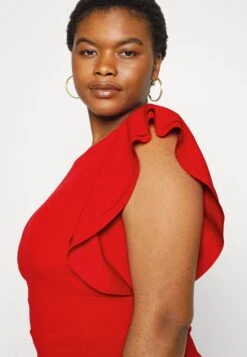 Rusie Ruffle Midi - Cocktailjurk - Red -Wal G cc7701c4b1234598b47a5e4306a9959b