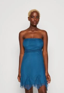 Wal G Dan Mini - Jurk - Dark Teal Blue