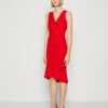 Wal G Sally Wrap Midi Dress - Jerseyjurk - Red