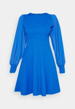 Wal G Kat Sleeve Dress - Jurk - Electric Blue -Wal G d05f0ceb91bd4781885e15ff51b3b3a0