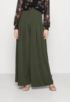 Venisa Wide Leg Trouser - Broek - Dark Khaki