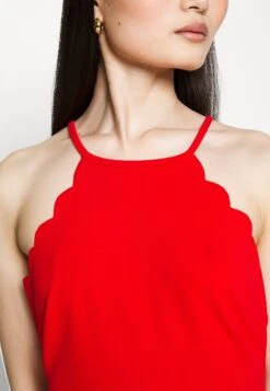 Scallop Edge Dress - Jurk - Red -Wal G d202322842cd446cbc29aec243b8663d