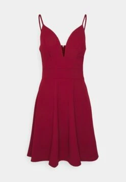 Wal G Vincent Skater Dress - Jerseyjurk - Wine -Wal G d7efbfcf340f43faa83eafbd3e8124d9