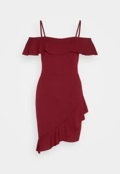 Wal G Revra Strappy Frill Skater - Cocktailjurk - Berry Wine -Wal G d82c1097196d40ba92792c8f4994e6c9
