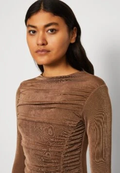 Wal G Ben Rouched Mini - Jerseyjurk - Chocolate -Wal G dab108aec07b4e8495f6997bed4fe599