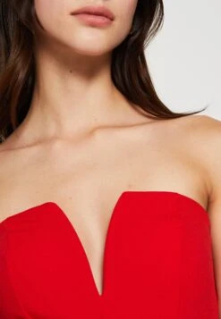 Wal G Christa V Neck Playsuit - Jumpsuit - Red -Wal G daca8d3bb7da4baf8eed3ab0a7bb03b1