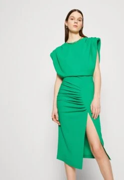 Wal G Cruise Collection Roxy Power Shoulder Midi - Cocktailjurk - Leaf Green -Wal G dda5edce93e44cdeb49071c30c2853f8