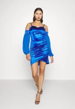 Wal G Dash Sleeve Mini - Cocktailjurk - Electric Blue -Wal G df4047a2818c443d9051dae8245942c7