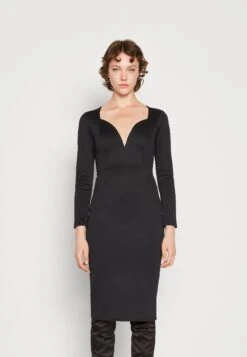 Wal G Zanad V Neck Midi - Jerseyjurk - Black