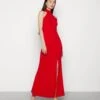 Wal G Halter Neck Maxi Dress - Galajurk - Red