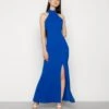 Wal G Halter Neck Maxi Dress - Galajurk - Electric Blue