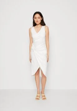 Wal G Ally Knot Midi - Cocktailjurk - White