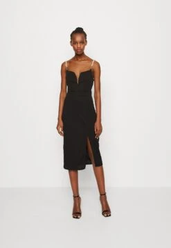 Wal G Valentines Valentina Midi - Jerseyjurk - Black