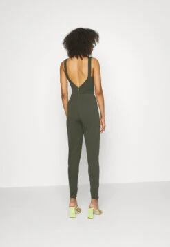 Wal G Jimmy Tie Back - Jumpsuit - Khaki Green -Wal G edba8ea8adba4ac6b434829719c14427