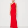 Wal G Wendy One Shoulder Maxi Dress - Jerseyjurk - Red