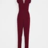 Frill Sleeve - Jumpsuit - Wine