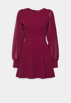 Kat Sleeve Dress - Cocktailjurk - Berry Wine -Wal G f364a320faa840d79c4c9971f2c7258c