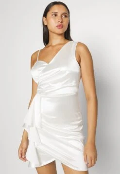 Wal G Tanya Ruffle Mini - Cocktailjurk - White -Wal G fbc1fc12a5674fe0b3cd1d06ecf8789d