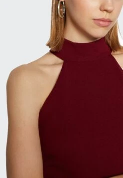 Wal G Sara Halter Neck Maxi Dress - Galajurk - Berry Wine -Wal G fbd186c9eb7f4b298b6caad55edf820e