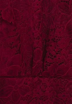 Double Frill Dress - Cocktailjurk - Wine -Wal G ff7ded4648a94f86a8db87b7b3273f3d