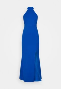 Wal G Halter Neck Maxi Dress - Galajurk - Electric Blue -Wal G ffbb3a1cd9e749138d96f396fdbe4894